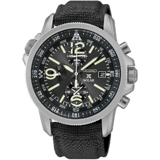 Seiko Prospex Solar Chronograph SSC293P2 leather watch